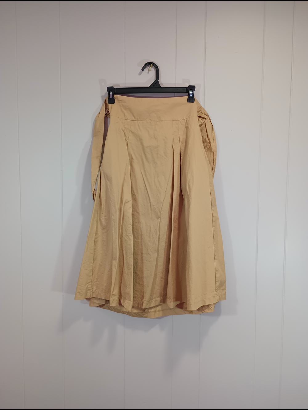SJ Style Brand Light Beige Circle Skirt with Soft Pleats